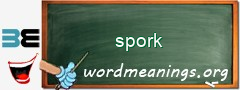 WordMeaning blackboard for spork
